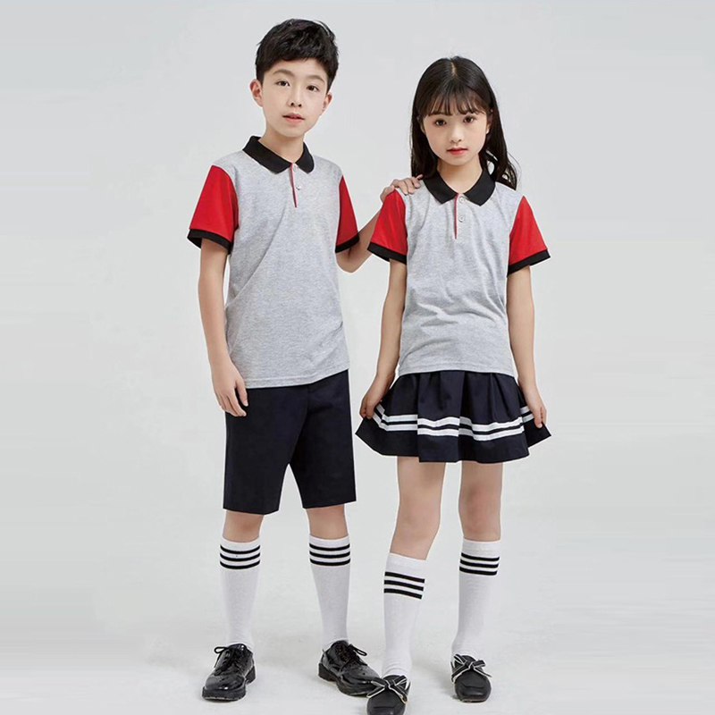 拼色中小學(xué)生夏季校服