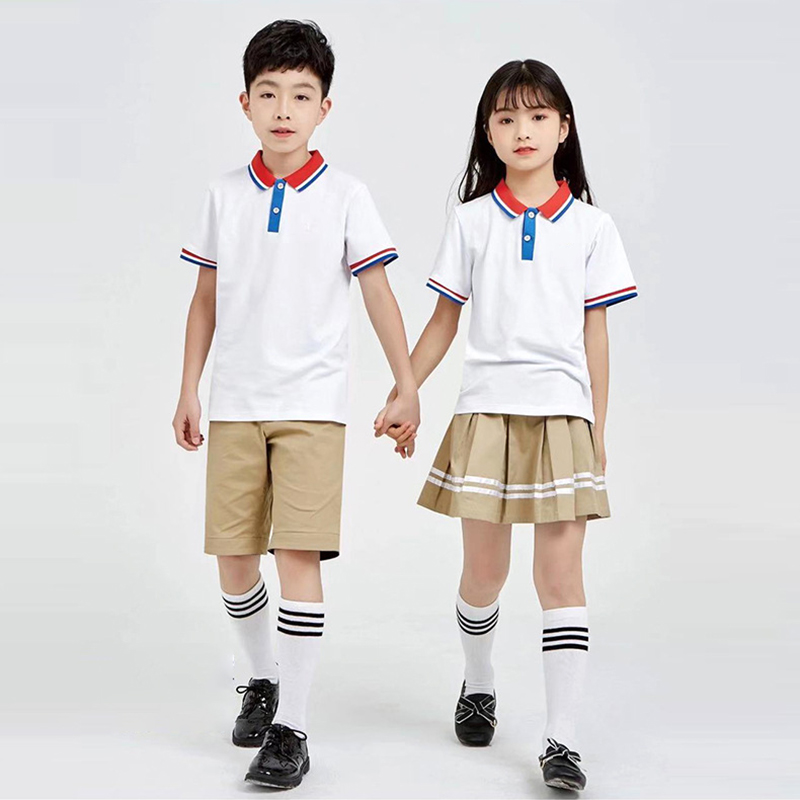 拼色中小學(xué)生夏季校服